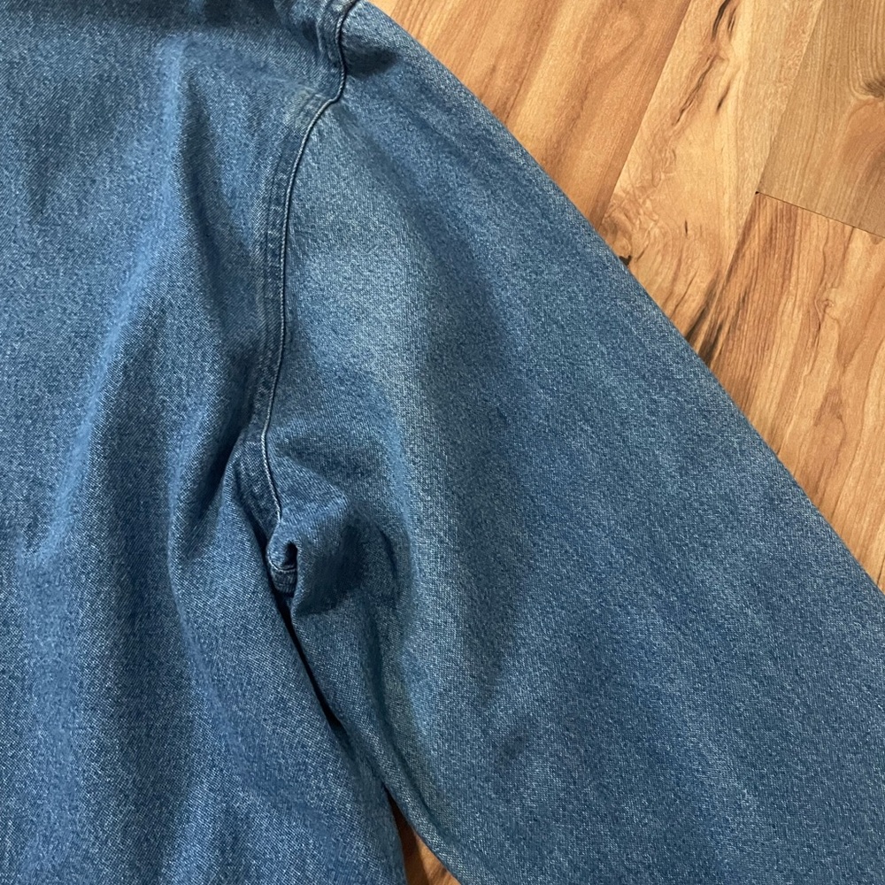 Vtg Tantrums Patchwork Cats Denim Lightweight Shi… - image 8